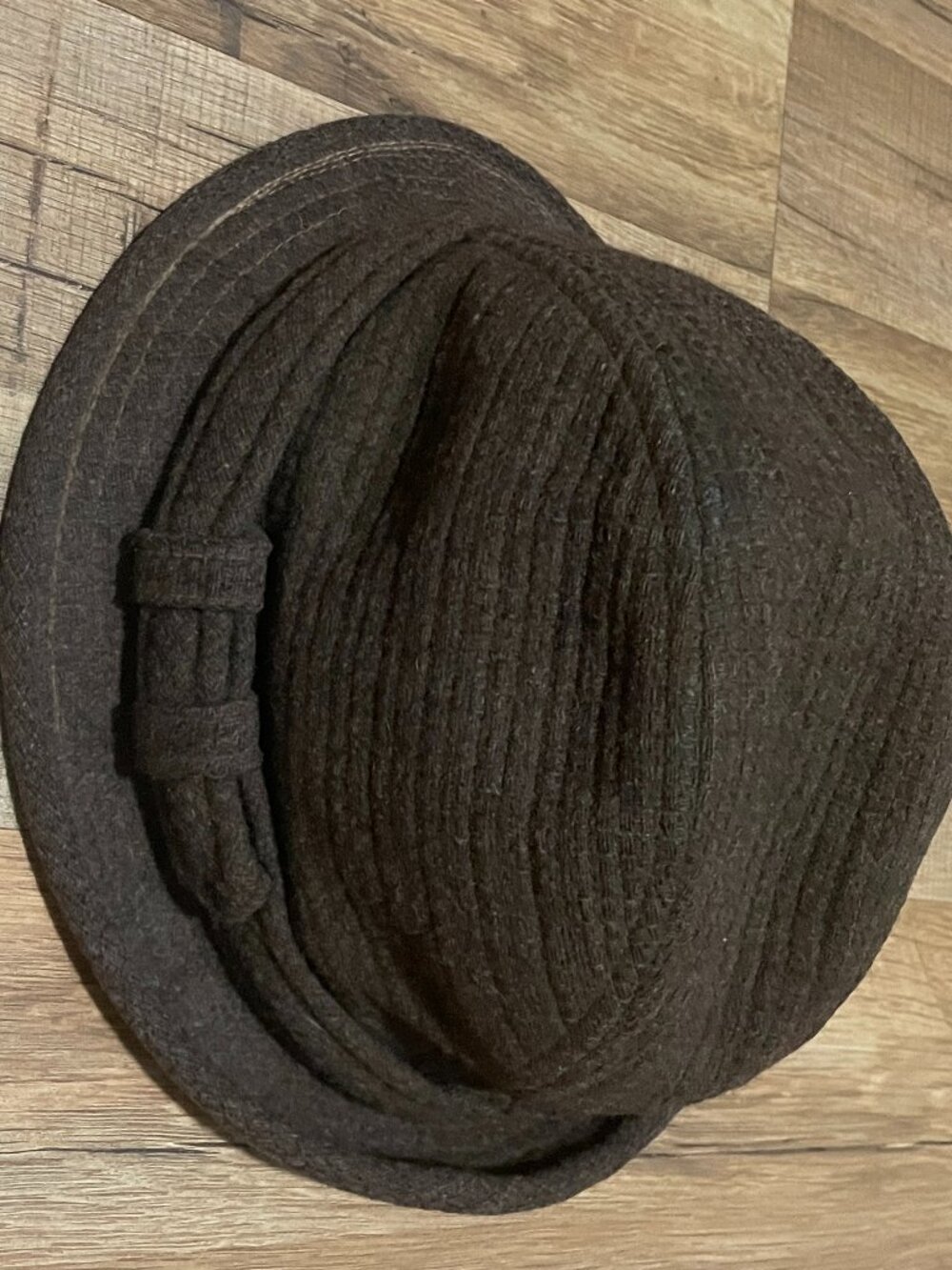 Vintage Brown Textured Fedora Trilby Hat 7 1/4 Men's